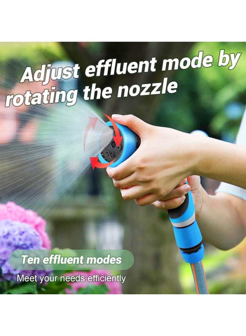 AROAQ Garden Hose Pipe Spray Gun, 10 Adjustable Patterns Hosepipe Nozzle Gun with Thumb Control, High Pressure Hose Nozzle for Watering Plants, Car Washing, Pets Showering and Cleaning - Image 5