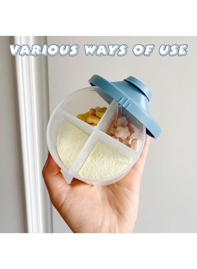 2Pcs Baby Milk Powder Dispenser Pots, Milk Powder Container, Formula Powder Pot with Rotatable Cover Protable Milk Powder Dispensers for Outdoor Travel - Image 5