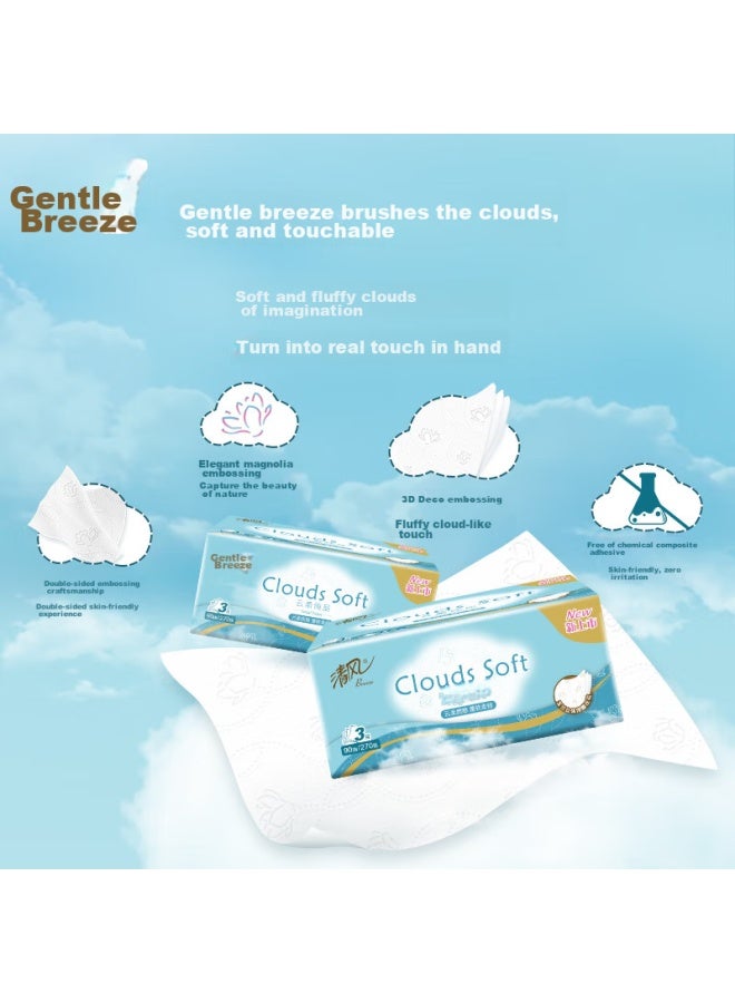 APP Qingfeng Facial Tissues, Thick And Soft 4-ply 80 Sheets*24 Packs, Gentle On Skin, Non-irritating, Toilet Paper, Tissue Paper, Napkins, Whole Box - Image 2