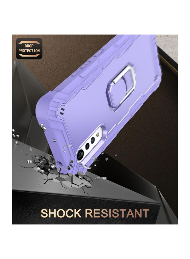 S-TOP Case For LG Velvet PC + Rubber 3-layers Shockproof Protective Case with Rotating Holder - Image 5