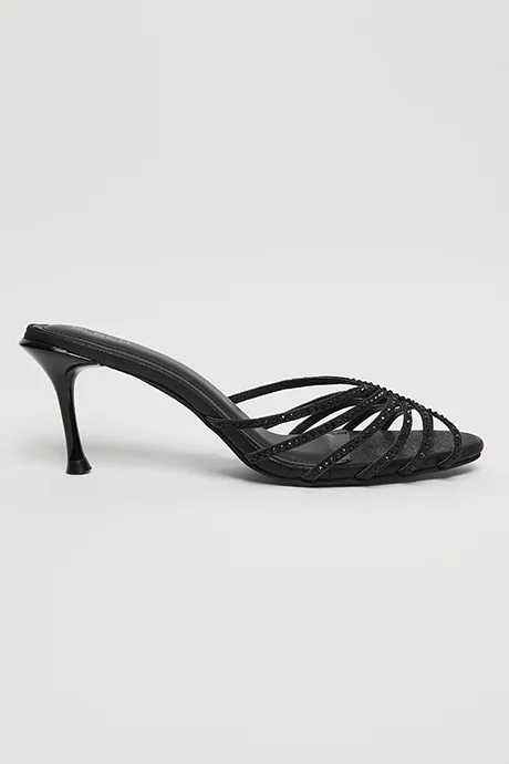 R&B Embellished Heel Sandals