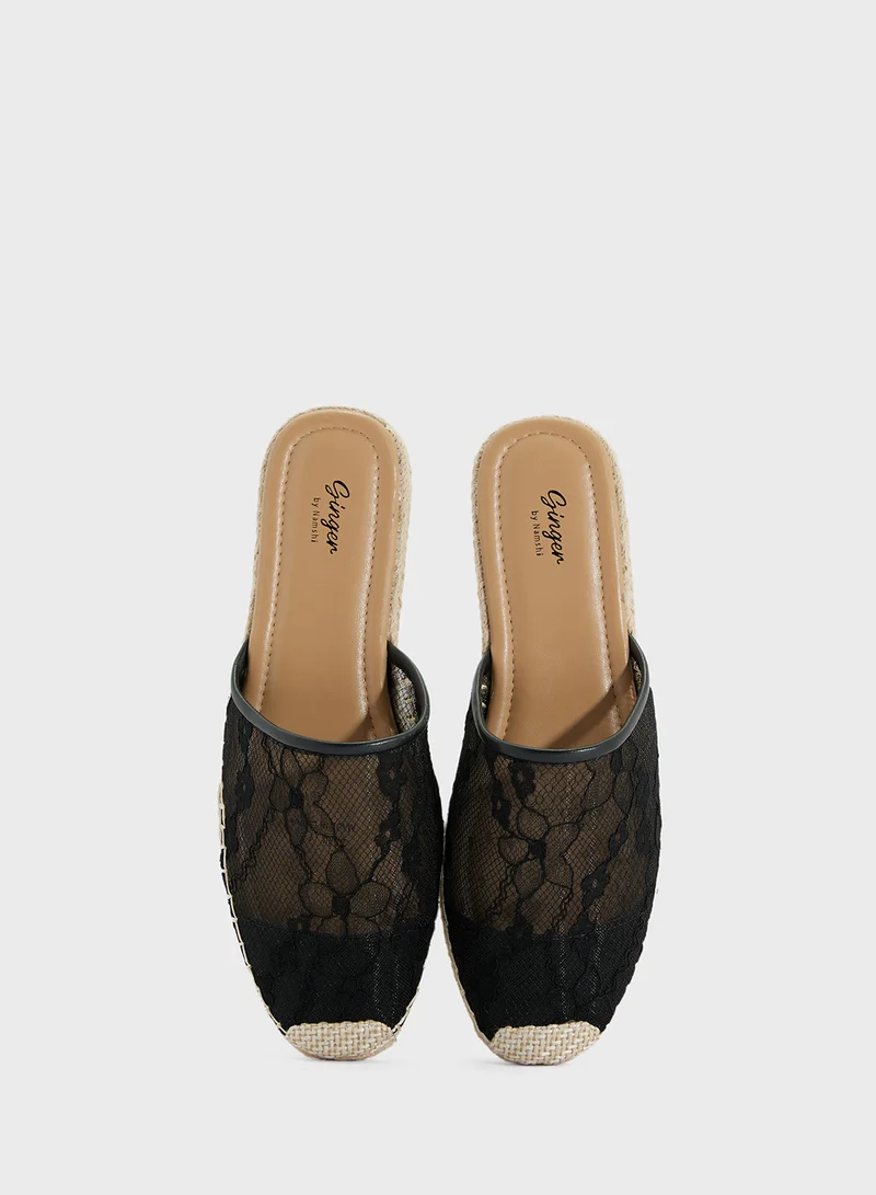 Ginger Slip On Lace Espadrille