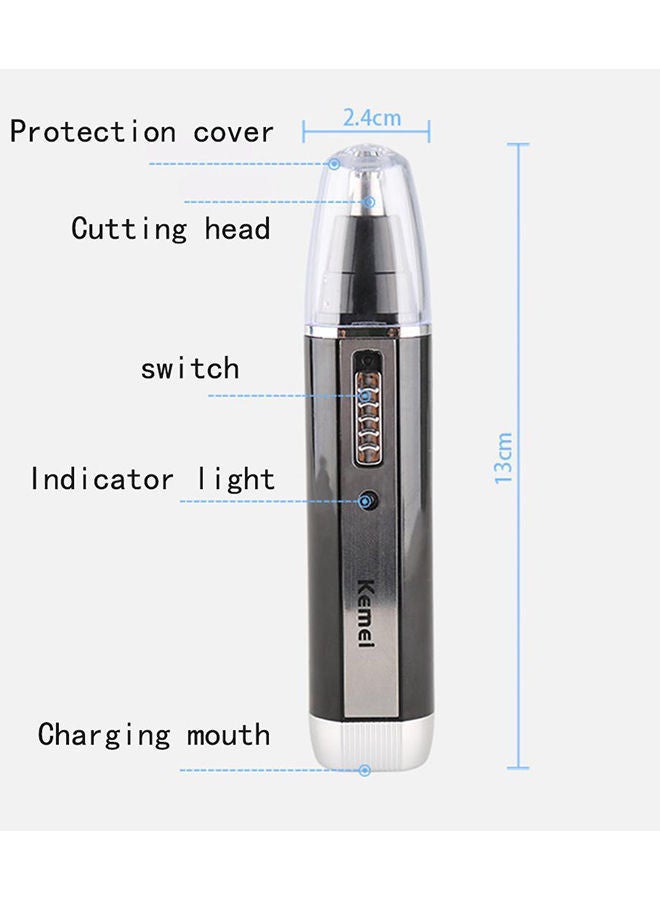NIBEMINENT 3 in 1 Electric Nose Hair Trimmer Grey 18x3.5x12cm - Image 3