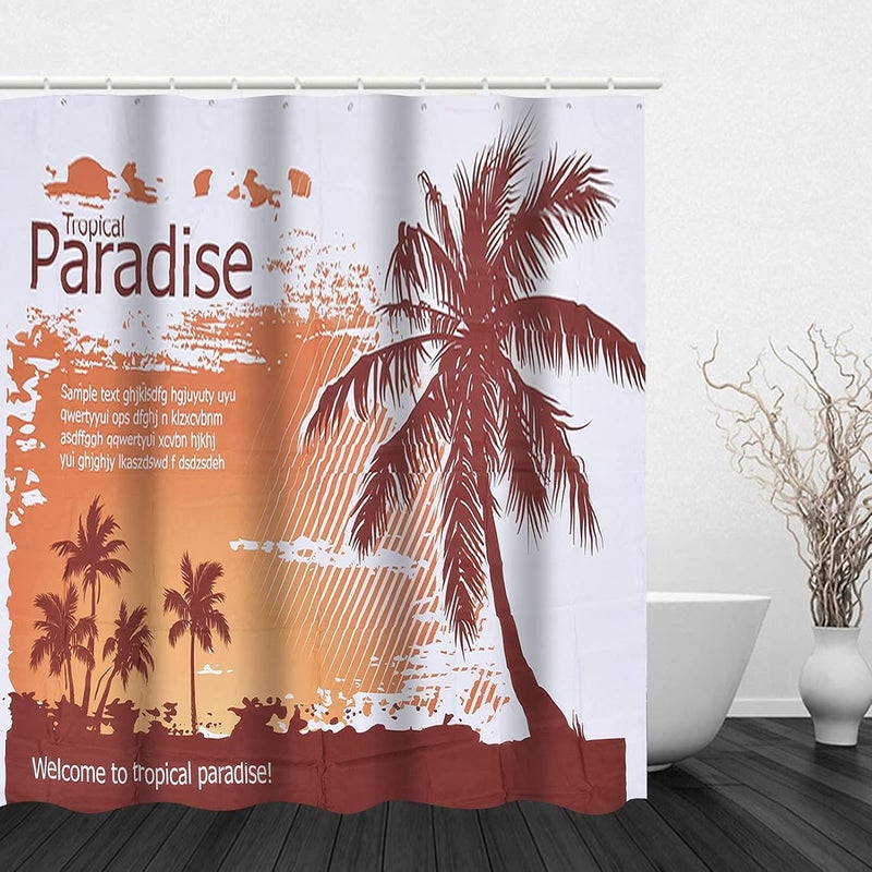 Innovative Decorating Shower Curtain, Bathroom Curtain, Unique Pattern Design with Bright Colors, Anti - Wrinkle Polyester Fabric for Bathtub and Shower, Includes 12 Hoo (180 * 180cm) - Image 2