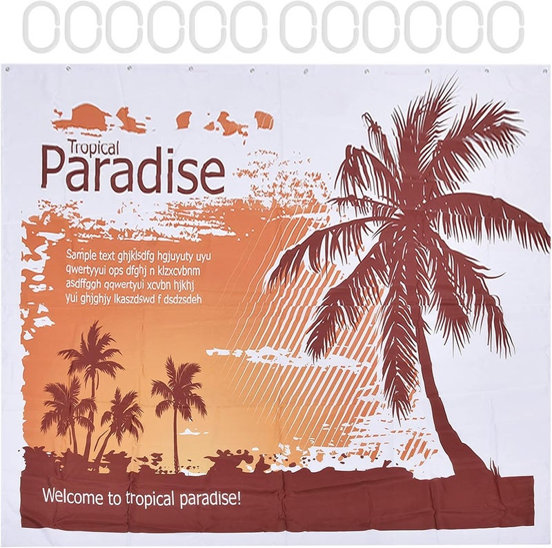 Innovative Decorating Shower Curtain, Bathroom Curtain, Unique Pattern Design with Bright Colors, Anti - Wrinkle Polyester Fabric for Bathtub and Shower, Includes 12 Hoo (180 * 180cm) - Image 5