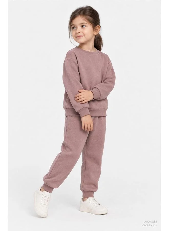 Perendi Unisex Kids Bicycle Collar Winter Top and Bottom Set.
