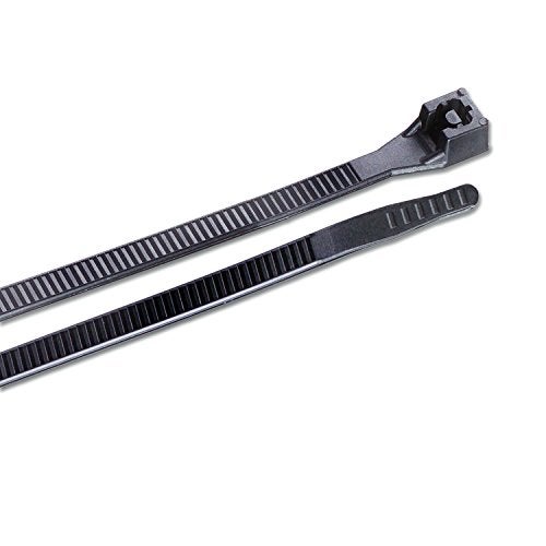 Gardner Bender 46-424UVB Heavy-Duty Cable Tie, 24 inch, 180 lb, Electrical Wire and Cord Management, Nylon Zip Tie, 50 Pk, UV Resistant Black - Image 1