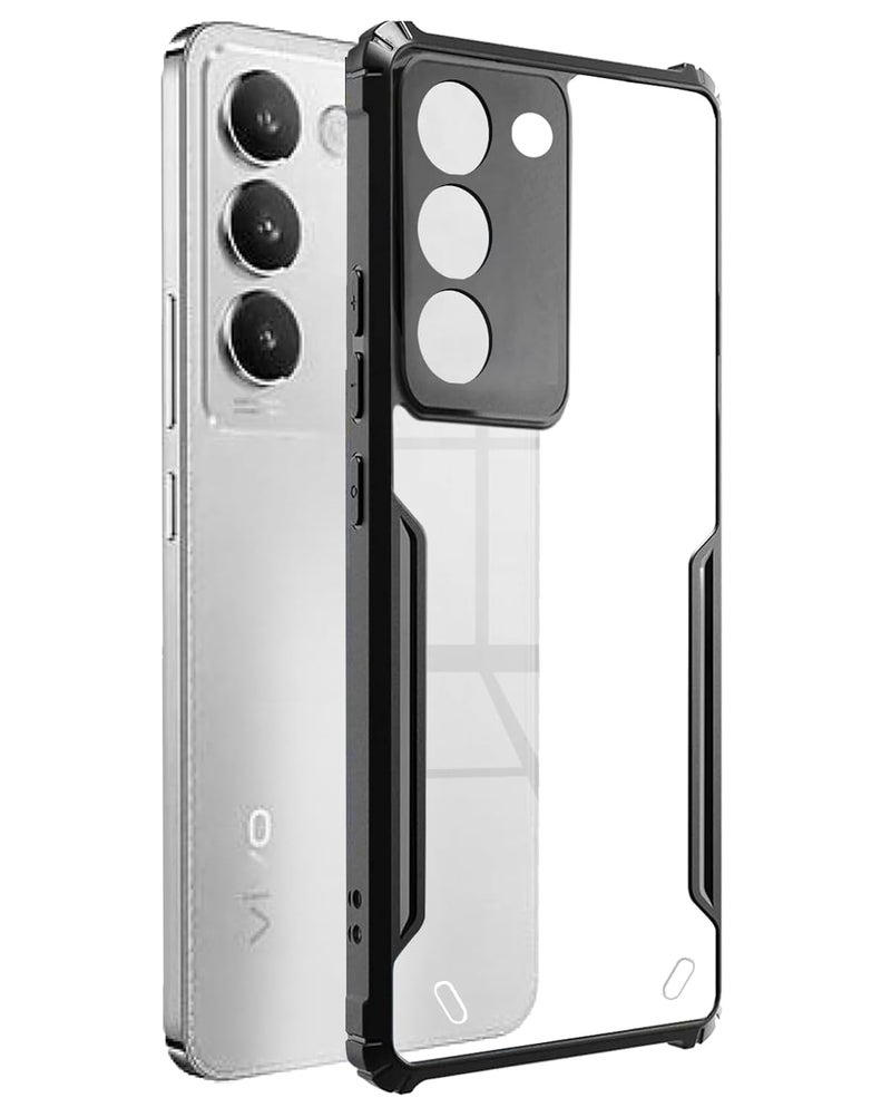 SPAZY CASE غطاء خلفي لـ ® Realme P3X 5G / Realme Narzo 80x 5G | غطاء خلفي شفاف من الكريستال الصلب مع حافة TPU، غطاء حماية من السقوط - Image 1