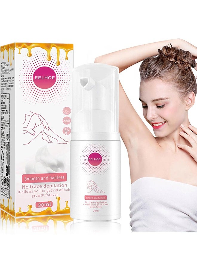EELHOE - Beeswax Hair Removal Mousse, High Quality Mousse Hair Removal Spray, Gentle Beeswax Hair Removal Honey Mousse Spray Moisturizing Hair Removal Spray For Women - Image 1