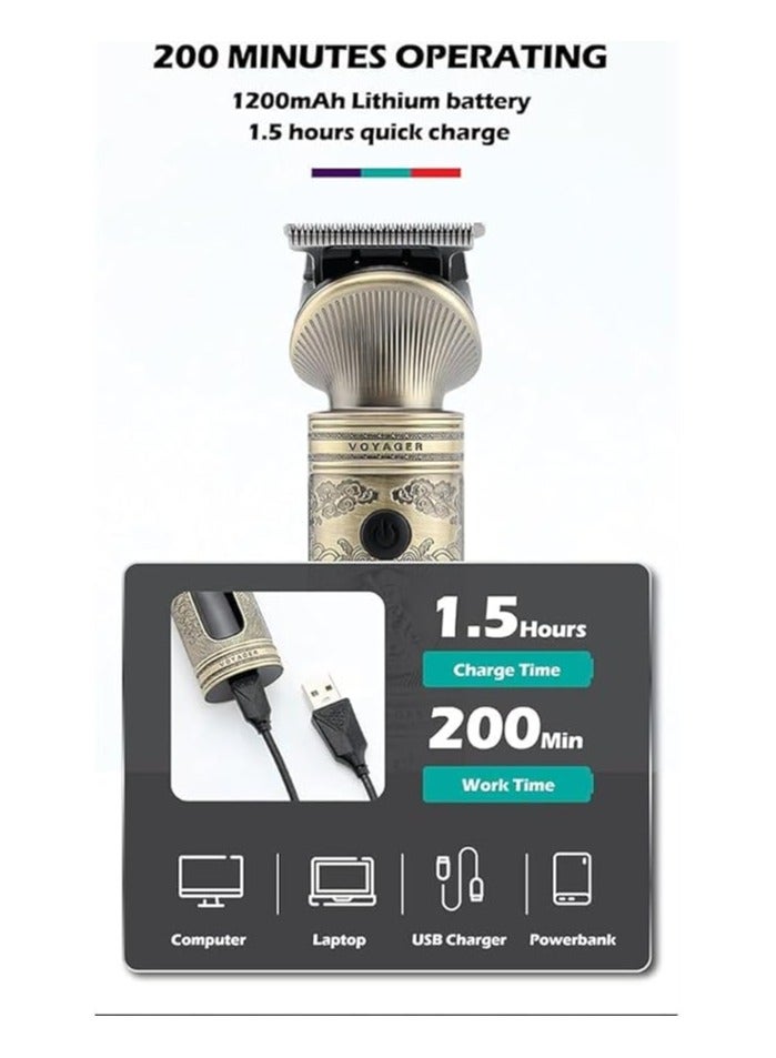ماكينة حلاقة الشعر V-962 قابلة لإعادة الشحن - لحلاقة وتشذيب اللحية بدقة واحترافية تصميم عصري وخفيف الوزن - Image 3
