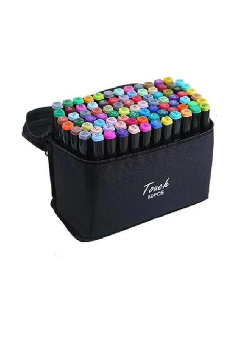 80 Colors Touch Professional Twin Marker Pen Waterproof Graphic Marker Set For Arts, Sketch, Manga W/bag