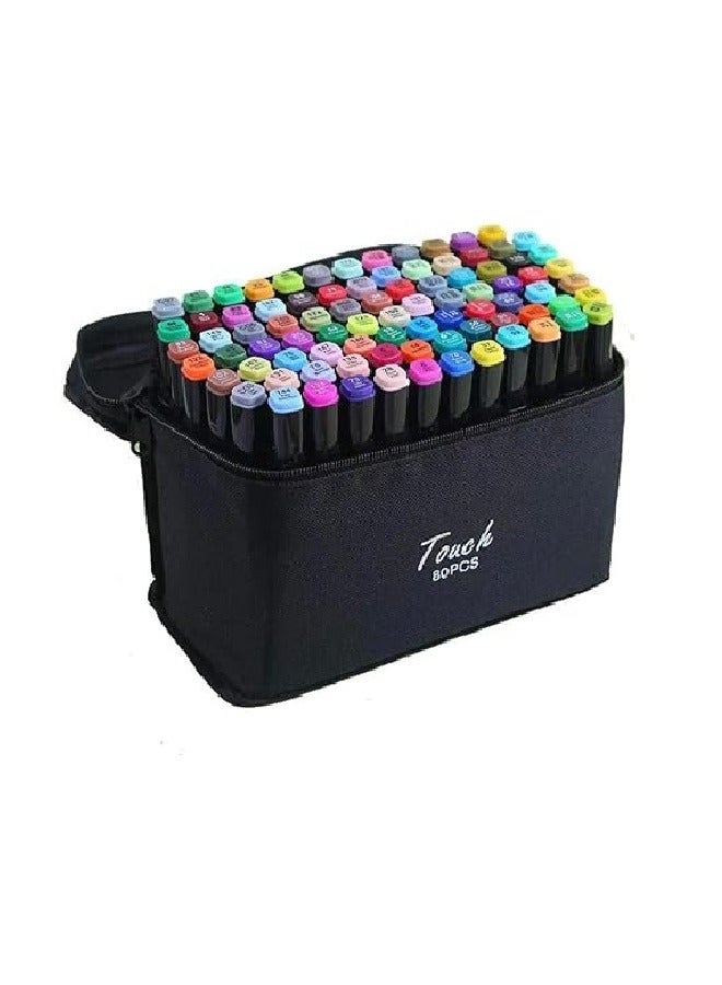 80 Colors Touch Professional Twin Marker Pen Waterproof Graphic Marker Set For Arts, Sketch, Manga W/bag  - Image 1
