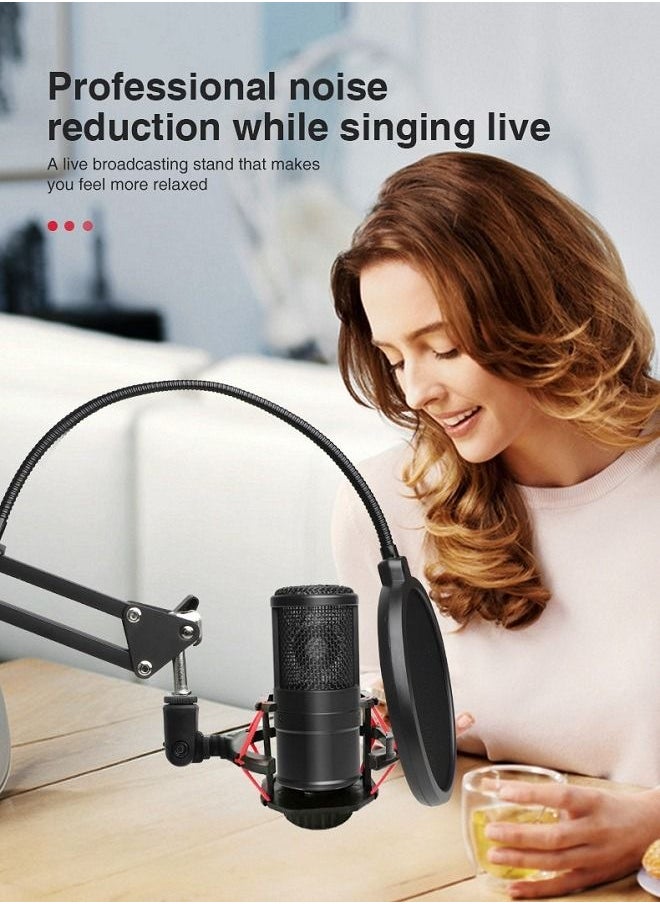 Sunbmebge - Podcast Equipment Set/With Integrated Sound Card Mixer/Condenser Microphone and Adjustable Mic Stand for Recording/Youtube Streaming for PC/Mobile Phone/Pad - Image 1