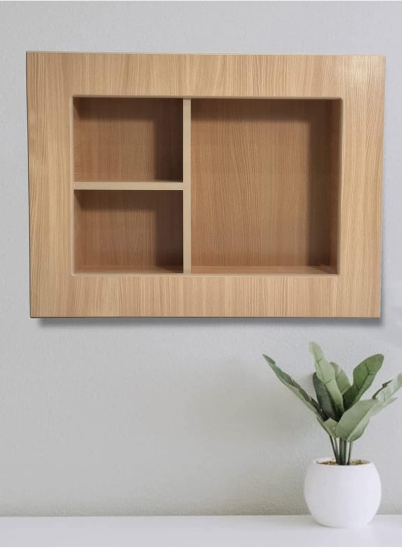 غطاء خشبي للمكيف، غطاء أنيق لمكيف الهواء من نوع النافذة مع عزل حراري، غطاء لمكيف الهواء بهيكل خشبي متين بسمك 18 ملم - Image 2