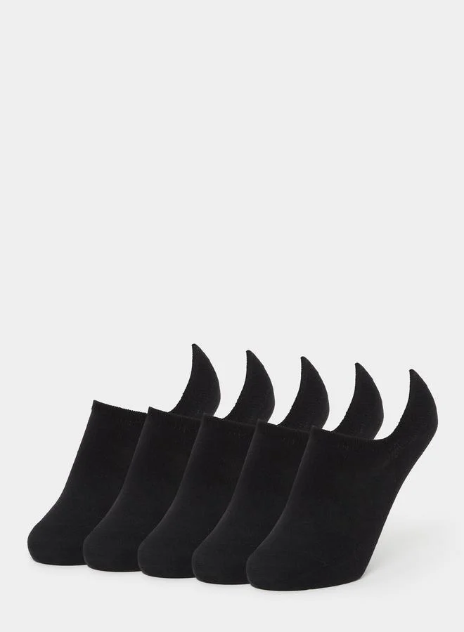 ستايلي Styli Black Ankle Socks - 5 Pairs