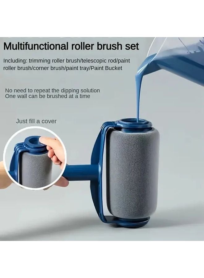 Large Capacity Blue Paint Roller Brush High Efficiency Low Dip Design Ergonomic Handle - Image 5