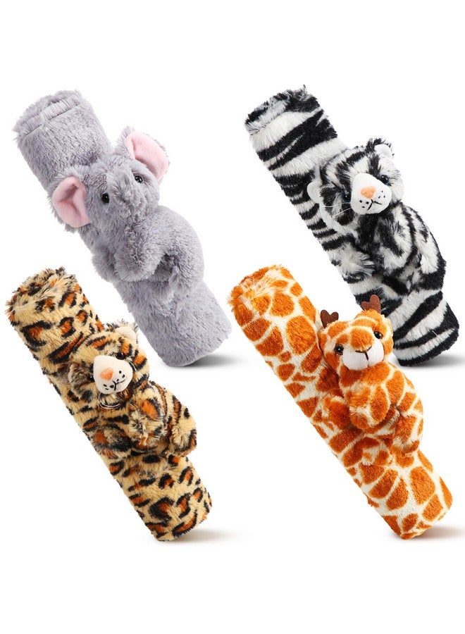 Datanly 4 Pcs Animal Car Seat Belt Covers Plush Seatbelt Strap Cover Soft Seatbelt Shoulder Pads Seat Belt Cushion Decorative Padded Vehicle Accessory for Kids Adults(Forest) - Image 1