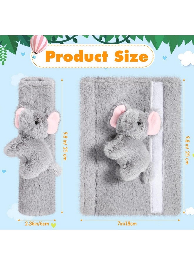 Datanly 4 Pcs Animal Car Seat Belt Covers Plush Seatbelt Strap Cover Soft Seatbelt Shoulder Pads Seat Belt Cushion Decorative Padded Vehicle Accessory for Kids Adults(Forest) - Image 2