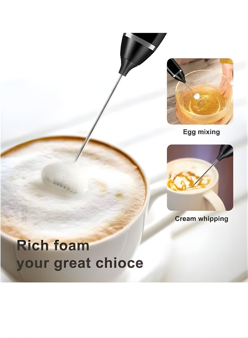 Wireless Rechargeable Milk Frother - 3 Mixing Modes (Lightly/Medium/Strongly) - Professional Handheld Foam Maker for Coffee & Matcha color (white) - Image 1