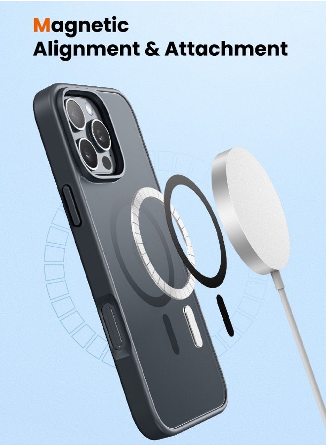 DUX DUCIS iPhone 16 Pro Case, Strong Magnetic [Compatible with Magsafe] Case, Four Corners Anti Drop, Anti Fingerprint, Never Yellow, Matte Back, Slim Skin Friendly Magnet Case for iPhone 16 Pro, Black  - Image 3