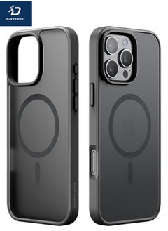 حافظة iPhone 16 Pro، حافظة مغناطيسية متجمدة [متوافقة مع Magsafe]، [أربع زوايا مضادة للسقوط] [مضادة لبصمات الأصابع] [بدون اصفرار] غطاء خلفي، حافظة نحيفة صديقة للبشرة لهاتف Apple iPhone 16 Pro، أسود