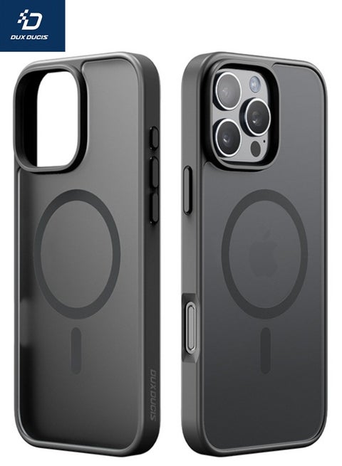 جراب iPhone 16 Pro، جراب مغناطيسي قوي [متوافق مع Magsafe]، زوايا رباعية مضادة للسقوط، مضاد لبصمات الأصابع، لا يصفر أبدًا، ظهر غير لامع، جراب مغناطيسي رفيع لطيف على البشرة لهاتف iPhone 16 Pro، أسود