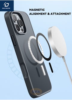 دوكس دوتشيز حافظة iPhone 16 Pro، حافظة مغناطيسية متجمدة [متوافقة مع Magsafe]، [أربع زوايا مضادة للسقوط] [مضادة لبصمات الأصابع] [بدون اصفرار] غطاء خلفي، حافظة نحيفة صديقة للبشرة لهاتف Apple iPhone 16 Pro، أسود  - Image 4
