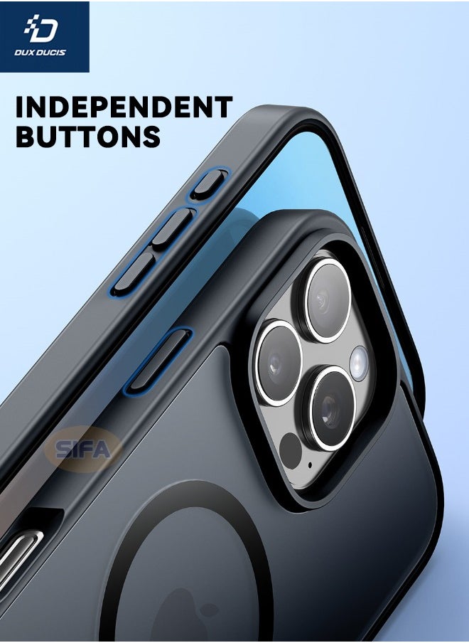 دوكس دوتشيز - حافظة iPhone 16 Pro، حافظة مغناطيسية متجمدة [متوافقة مع Magsafe]، [أربع زوايا مضادة للسقوط] [مضادة لبصمات الأصابع] [بدون اصفرار] غطاء خلفي، حافظة نحيفة صديقة للبشرة لهاتف Apple iPhone 16 Pro، أسود - Image 1
