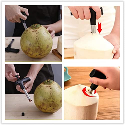 TASKHOUSE Multipurpose Coconut Opener Tool Stainless Steel Driller, Knife & Water Opener for Tender Coconuts (Pack of 1) - Image 3