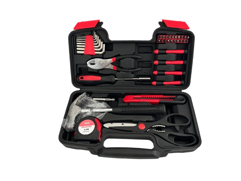 Buyohlic's 39 Piece General Household Hand Tool Kit Starter Set with Plastic Toolbox - Image 3