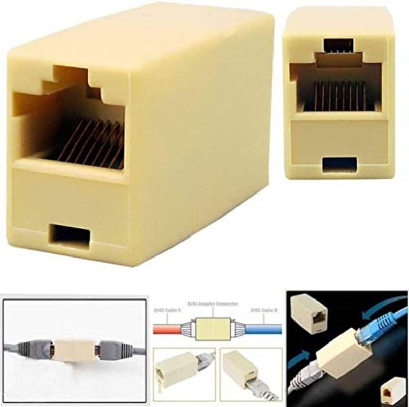 MVTECH RJ45 Coupler Cat7, Cat6 Cat5e RJ45 8P8C LAN Extension Jointer Extending the Ethernet Cables Female to Female Connector For Server, Router (Pack of 100) - Image 3