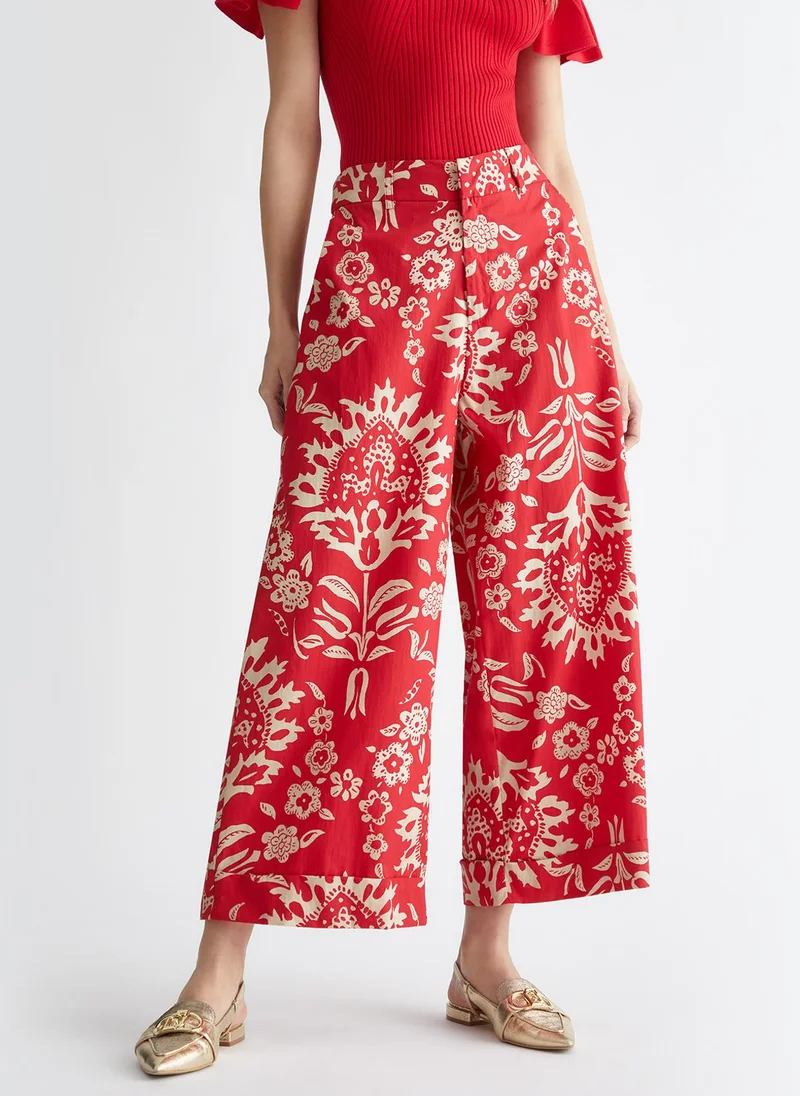 ليو جو بنطال قطني مطبوع