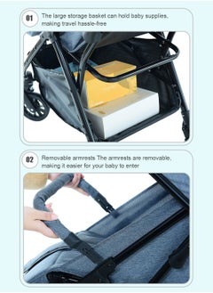 Auto Baby Stroller, Can Sit And Lie, Lightweight Single Stroller, Foldable And Portable Pram WIth Big Storage Basket, Travel Stroller For Newborn 6607 - pzsku/Z625936C3C6E11C1AFA79Z/45/_/1737101728/2d9cb117-dd3b-4c54-87ec-4030a96be753