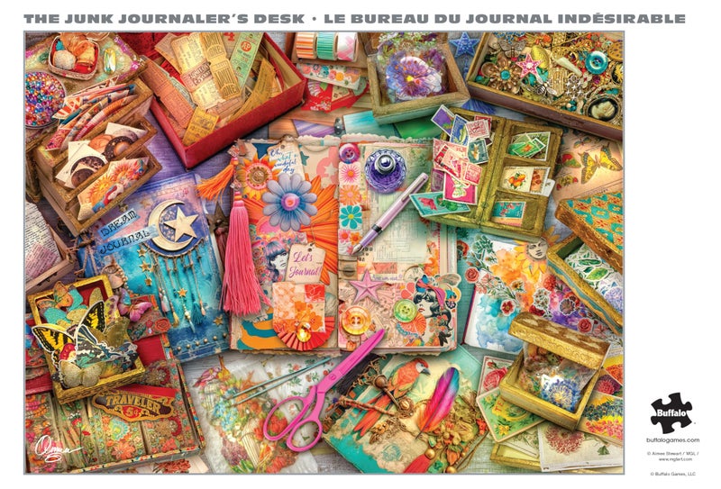 Buffalo Games - Silver Select - Aimee Stewart - The Junk Journaler's Desk - 1000 Piece Jigsaw Puzzle for Adults - Challenging Puzzle Perfect for Game Nights - Finished Size is 26.75 x 19.75 - Image 5