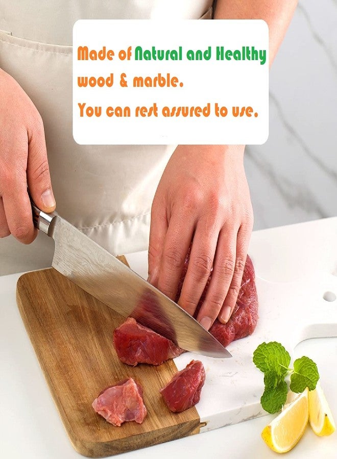 Resafy Acacia Wood Cutting Board,Butcher Block Chopping Board Charcuterie Cheese Carving Serving,Suitable for Kitchen,Restaurants,Dining Room and Baking（White） - Image 5