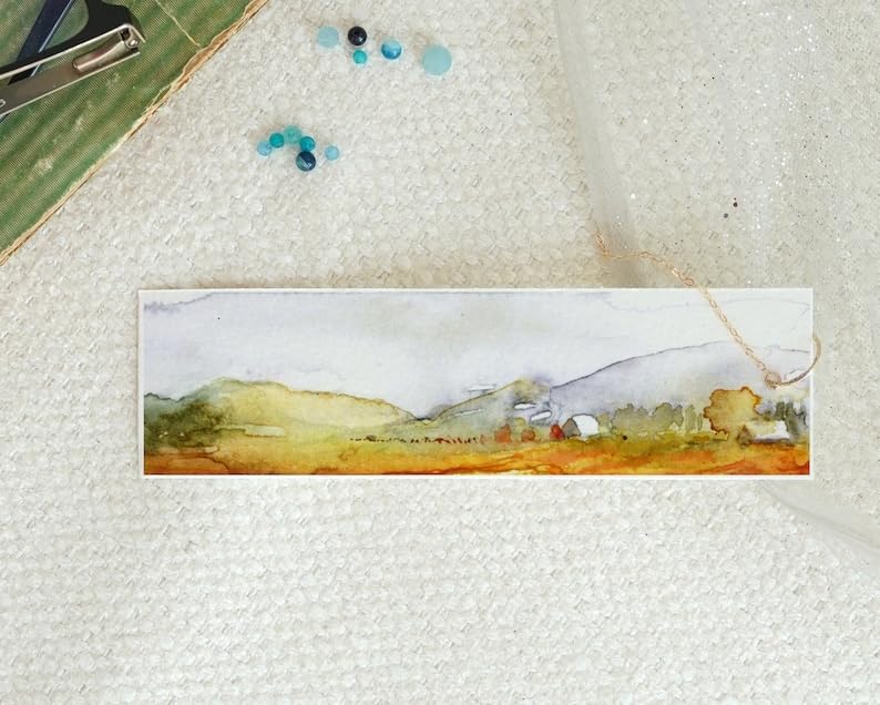 Nozomi Bookmark Paper Cold Press - 300 GSM (24 Sheets), Acid Free, Non-Toxic, water color texture- Size 18x5 CM - Image 5
