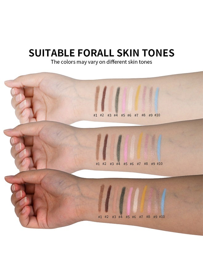 lakerain Longwear Crease-Proof Eyeshadow Stick, Waterproof Cream Eyeshadow Stick, Dark Brown Matte Eye Shadow Sticks, Cream to Powder Eyeshadow Crayon, Buildable & Blendable Long-Lasting Eye Shadow Stick, Vegan & Cruelty-Free #9 CHAMPAGNE - Image 5
