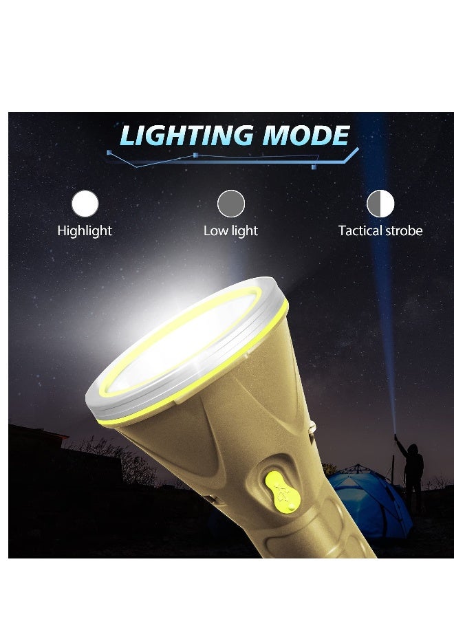 Rechargeable 45W LED Flashlight, 10000Lumens, IP65 Waterproof, 9600mAh High Power, Super Bright 3 Light Modes, Portable Outdoor Home Handheld Zoomable Spotlight Emergency Camping Flashlight - Image 4