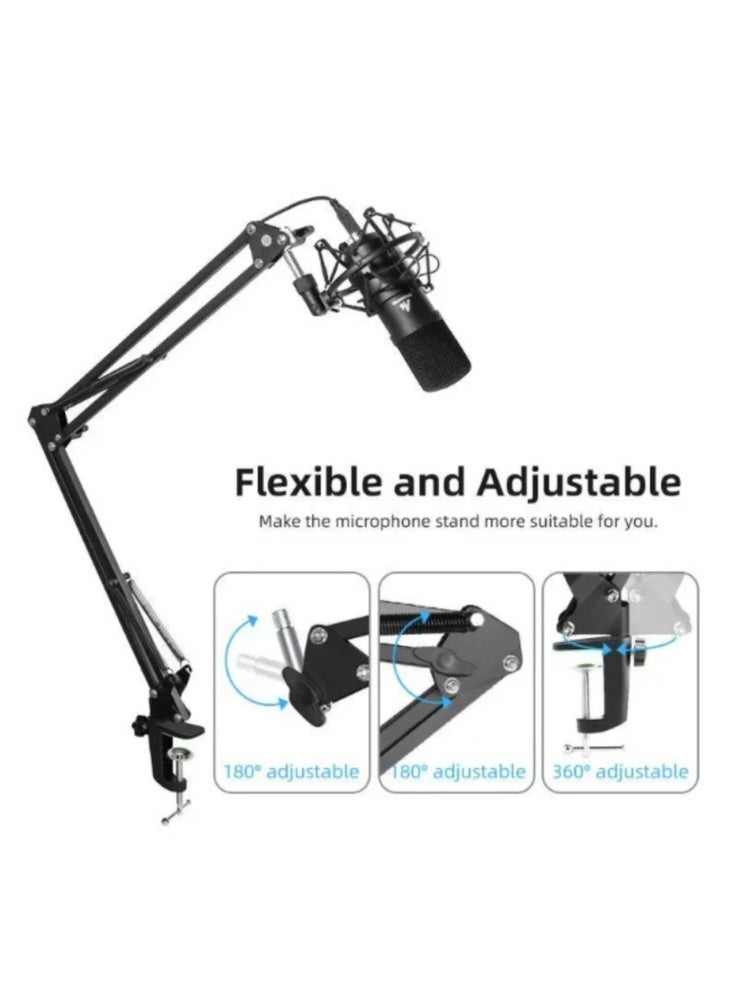 MAONO BA20 Professional Microphone Boom Arm Stand | Adjustable Metal Mic Arm for Podcasting, Streaming and Content Creation | Heavy Duty Desk Microphone Stand with 360° Rotation and 1kg Load Capacity - Image 2