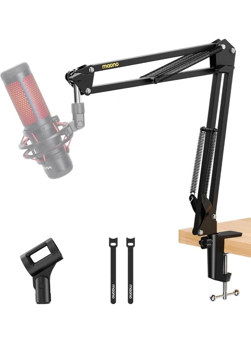 MAONO BA20 Professional Microphone Boom Arm Stand | Adjustable Metal Mic Arm for Podcasting, Streaming and Content Creation | Heavy Duty Desk Microphone Stand with 360° Rotation and 1kg Load Capacity - Image 1