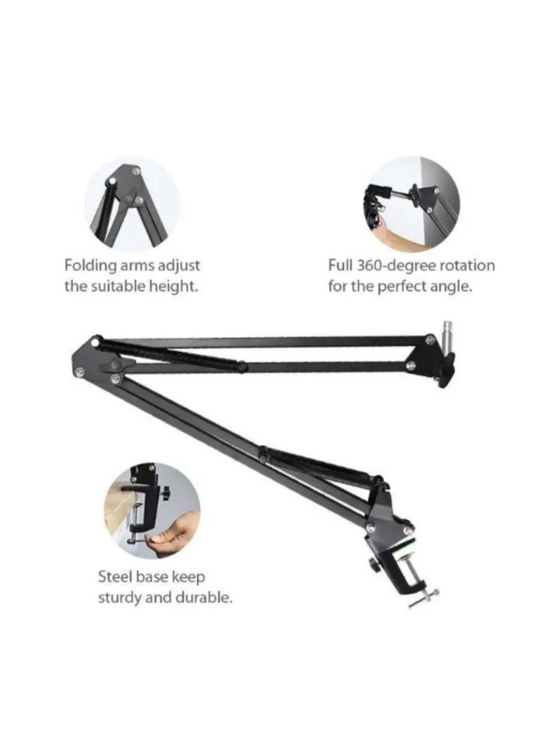 MAONO BA20 Professional Microphone Boom Arm Stand | Adjustable Metal Mic Arm for Podcasting, Streaming and Content Creation | Heavy Duty Desk Microphone Stand with 360° Rotation and 1kg Load Capacity - Image 3