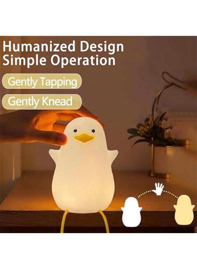 Kids Night Light, Cute Silicone Duck Nursery Lamp for Baby and Toddler,RGB Animal Night Light for Boys and Girls,Squishy Night Light for Bedroom and Kids Room,Kids Gift - Image 2