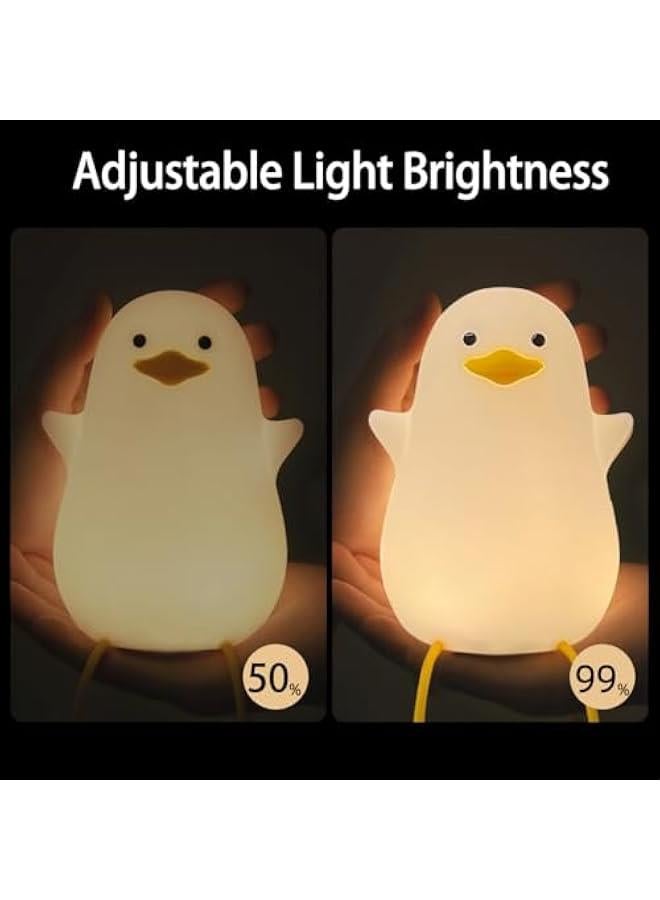 Kids Night Light, Cute Silicone Duck Nursery Lamp for Baby and Toddler,RGB Animal Night Light for Boys and Girls,Squishy Night Light for Bedroom and Kids Room,Kids Gift - Image 5