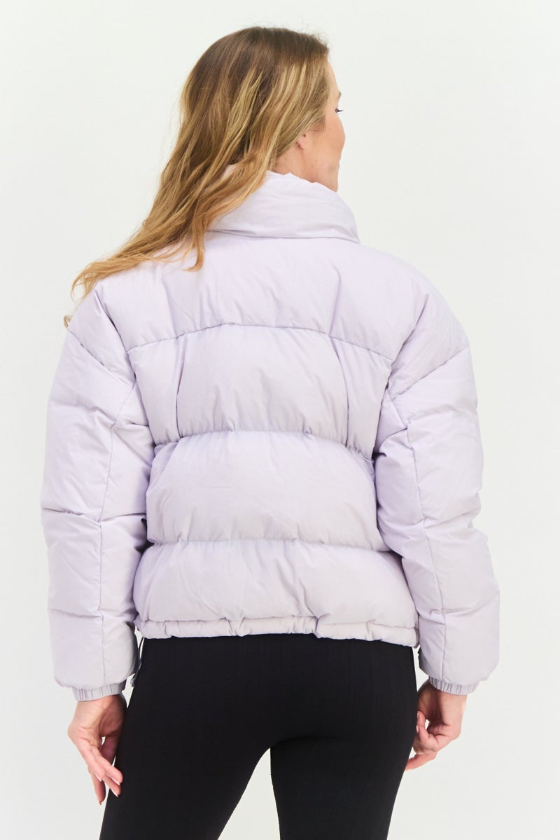 Adidas Women Sportswear Fit Long Sleeve Outdoor Puffer Jacket, Lavender - Image 3