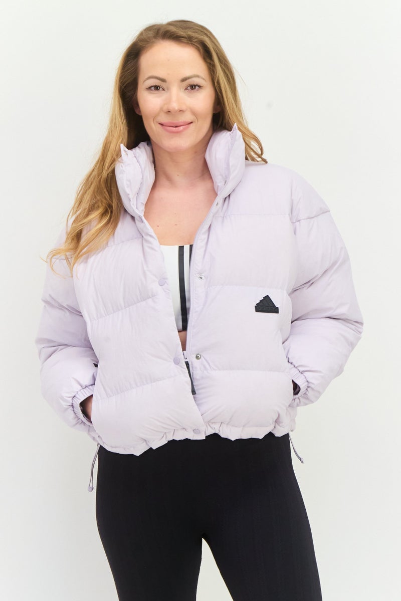 Adidas Women Sportswear Fit Long Sleeve Outdoor Puffer Jacket, Lavender - Image 1