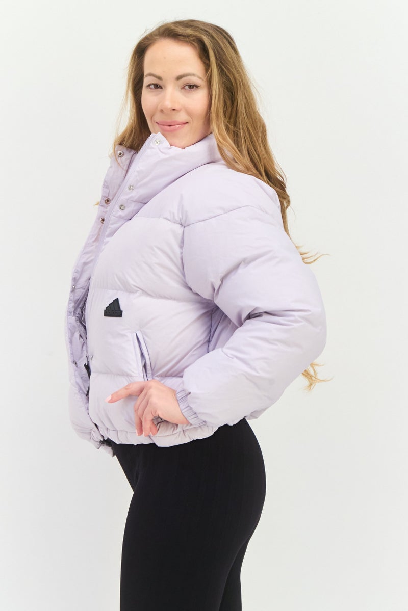 Adidas Women Sportswear Fit Long Sleeve Outdoor Puffer Jacket, Lavender - Image 2