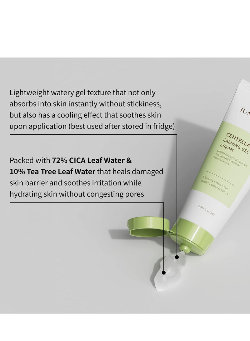 iUNIK Centella Calming Gel Cream  Natural ingredients with Centella Asiatica & Tea tree extracts – Face Moisturizer for Sensitive & Dry skin - Image 3