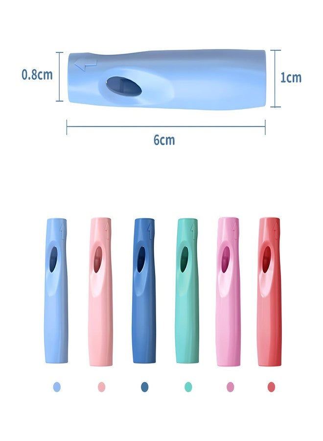 OSteed Ergonomic Pencil Grip, Extender & Cap 3 in 1, Silicone Pencil Partners Pack of 6 Pcs for Kids and Adults Handwriting - Image 4