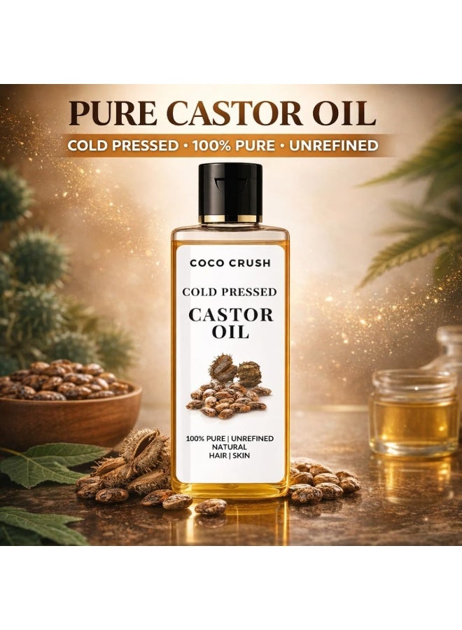 Coco Crush Cold Pressed Castor Oil | Supports Hair Growth Thicker Brows Lashes & Beard | Pure Unrefined Natural | Hair Skin & Nails | Men & Women | 100ml - Image 3