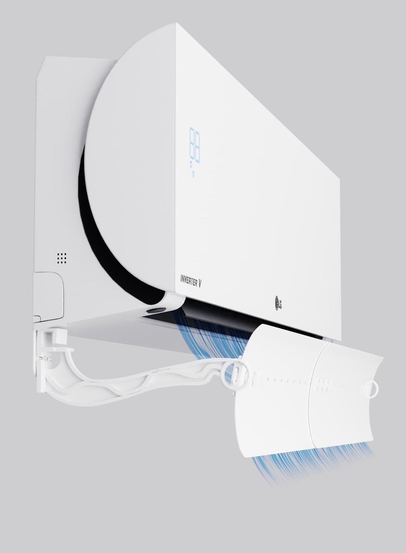 Garkoo Air flow deflector for split air conditioners, 2.25 HP, 3 HP, 4 HP, 5 HP, adjustable from 24.5cm x 65 cm, acrylic, white color - Image 3